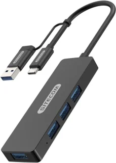 USB-hub 4-poorts zwart