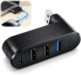USB-hub 4-poorts - Zwart