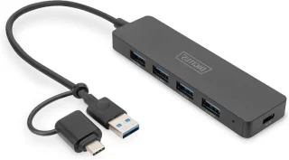 USB Hub 4‑poorts - Zwart