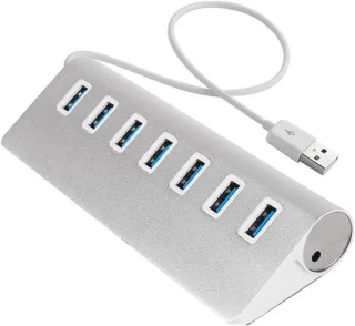 USB hub - 7 poorten - zwart