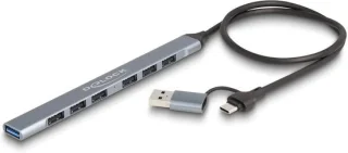 USB-hub 7-poorts metaal USB-A/C