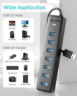 USB-hub 7-poorts
