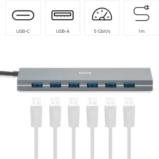 USB-hub 7-poorts (USB-A & USB-C)