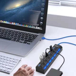 USB Hub 7-poorts voor PC en laptop