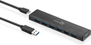 USB Hub 7‑poorts 0,9 m Zwart