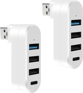 USB hub adapter 4 poorts wit