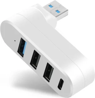 USB hub adapter 4-poorts wit