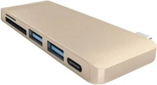 USB hub adapter Type-C lezer goud