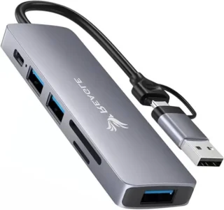 USB Hub Adapter - Zilver