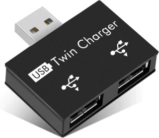 USB hub adapter zwart