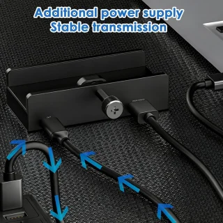 Usb-hub cliptype 4-poorts USB 2.0 aluminium