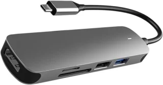 USB-hub compact grijs