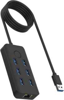 USB hub dock 7-poorts zwart
