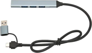 USB hub docking station 4-poorts grijs