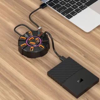 Usb hub docking station multiport adapter - zwart