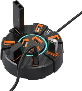 USB hub-dockingstation zwart