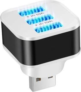 Usb-hub - drie poorten - zwart