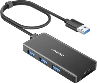 Compacte USB-hub met kaartlezer: eenvoudig uitbreiden van je connectiviteit