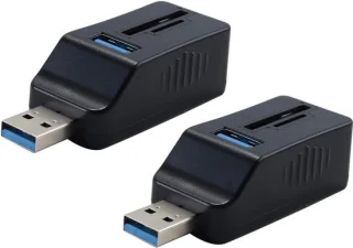 USB-hub kaartlezer adapter zwart