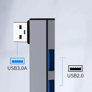 USB hub laptop type-c splitter zwart