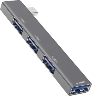 USB-hub multipoort adapter 4 poorten zilver