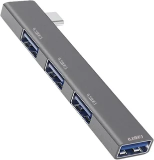 USB-hub multipoort adapter 4 poorten zilver