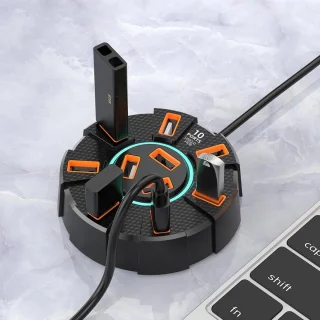 USB Hub multiport adapter zwart