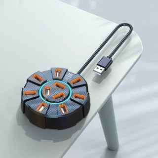 USB-hub multiport adapter zwart