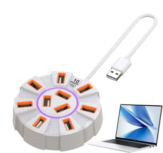 USB hub - PC adapter station - zwart
