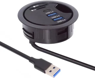 USB hub splitter kaartlezer dock bureau organisatie
