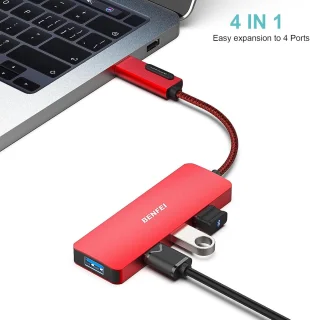 USB hub Type-C adapter rood