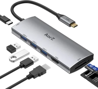 USB-hub verlengkabel 26.6 cm grijs
