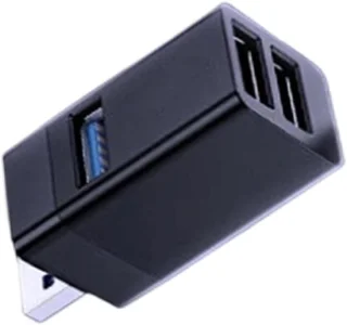 USB-hubadapter met 3 poorten, zwart grijs