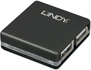 USB Mini Hub 4-poorts Zwart