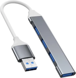 USB multiport adapter - kastanjebruin