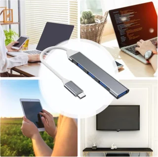 USB-multiporthub zwart