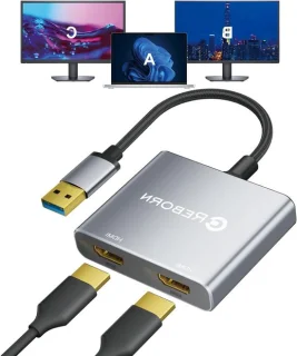 USB naar HDMI Adapter - Zilver