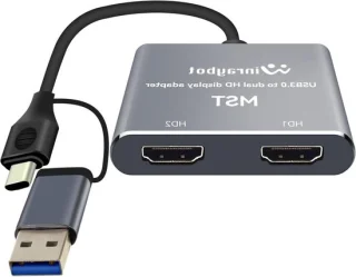 USB naar HDMI dubbele monitor adapter