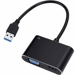 USB naar HDMI-VGA-adapter en externe monitorconverter