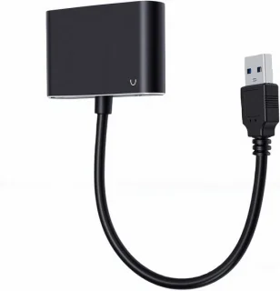 USB naar HDMI VGA adapter - zwart
