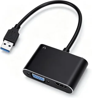 USB naar HDMI VGA video omzetter zwart