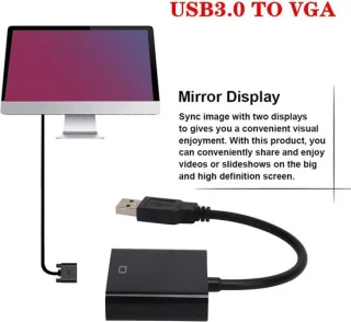 USB naar VGA Adapter 15-pins vrouwelijk