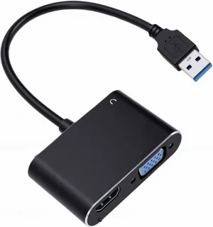 Usb naar vga adapter zwart
