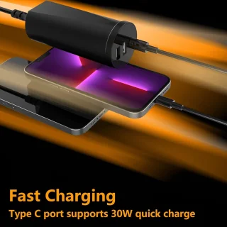 USB oplaadstation 3-poorts desktop model met 2 USB en 1 Type-C - ShopVlot