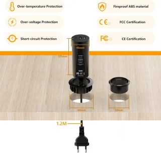 USB oplaadstation 3-poorts desktop model met 2 USB en 1 Type-C - ShopVlot