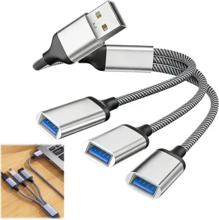 USB-splitter 1-naar-3 kabel