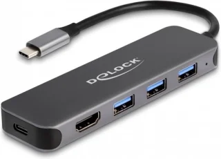 USB Type-C 3 Poort Hub met 4K HDMI en 85W PD