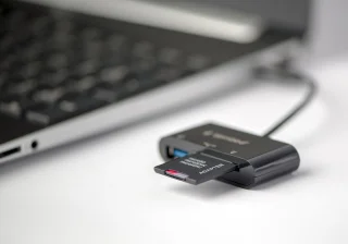 USB Type-C combo SD-kaartlezer zwart