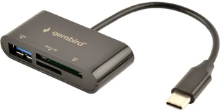 USB Type-C combo SD-kaartlezer zwart