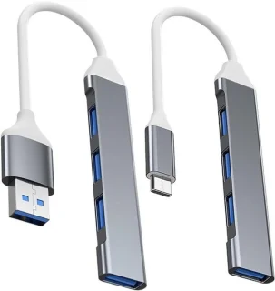 USB & Type-C hub 3.0 4-poorts